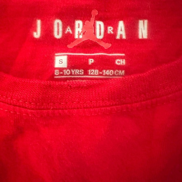 Kids Air Jordan Red Graphic Long Sleeve Tee 8-10 yrs - Picture 5 of 5